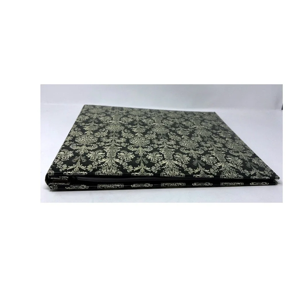 12x12 Black Gold Damask Scrapbook Album Refillable Expandable Pages Photo Book